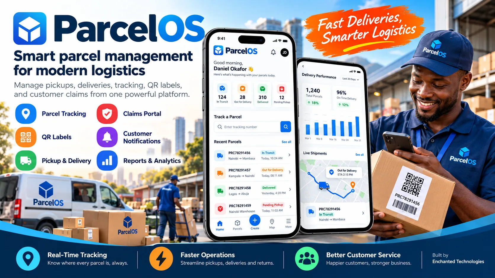 Enterprise Parcel Management System — web project by Enchanted Technologies