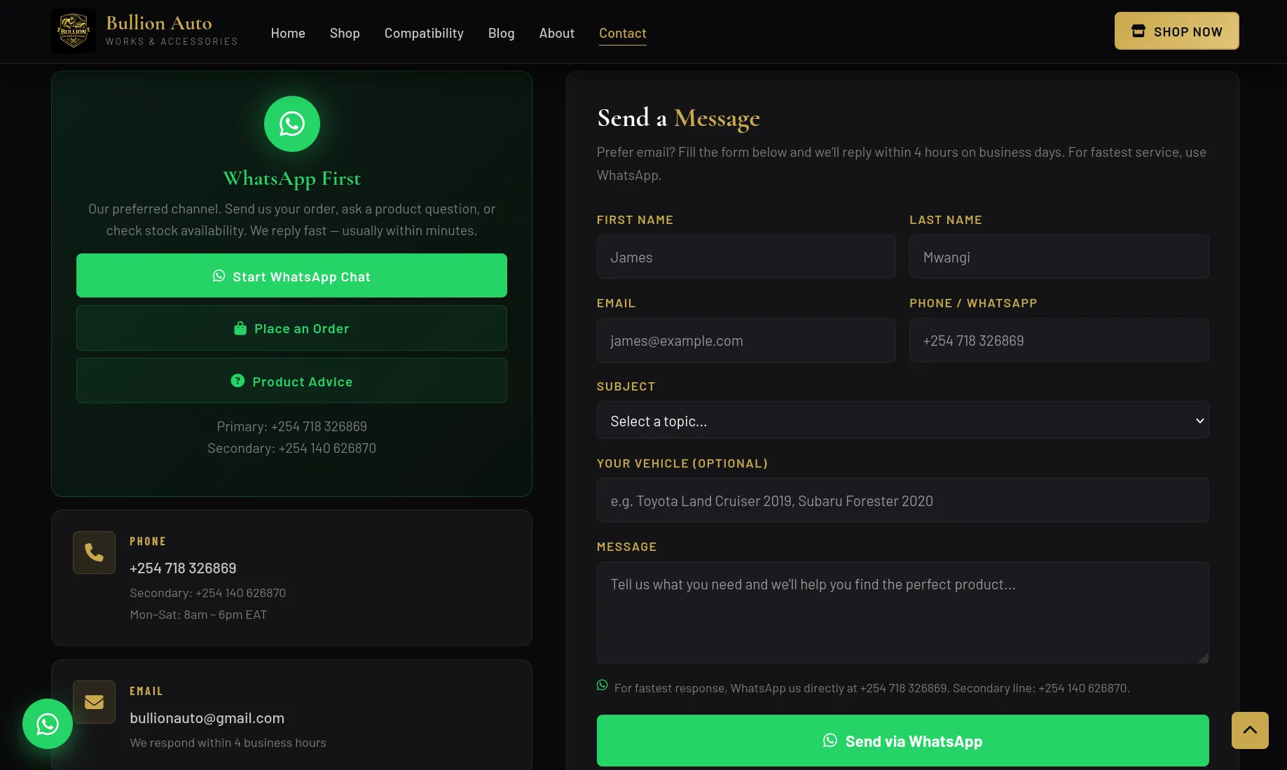 Bullion Auto Ecommerce Website gallery image 2