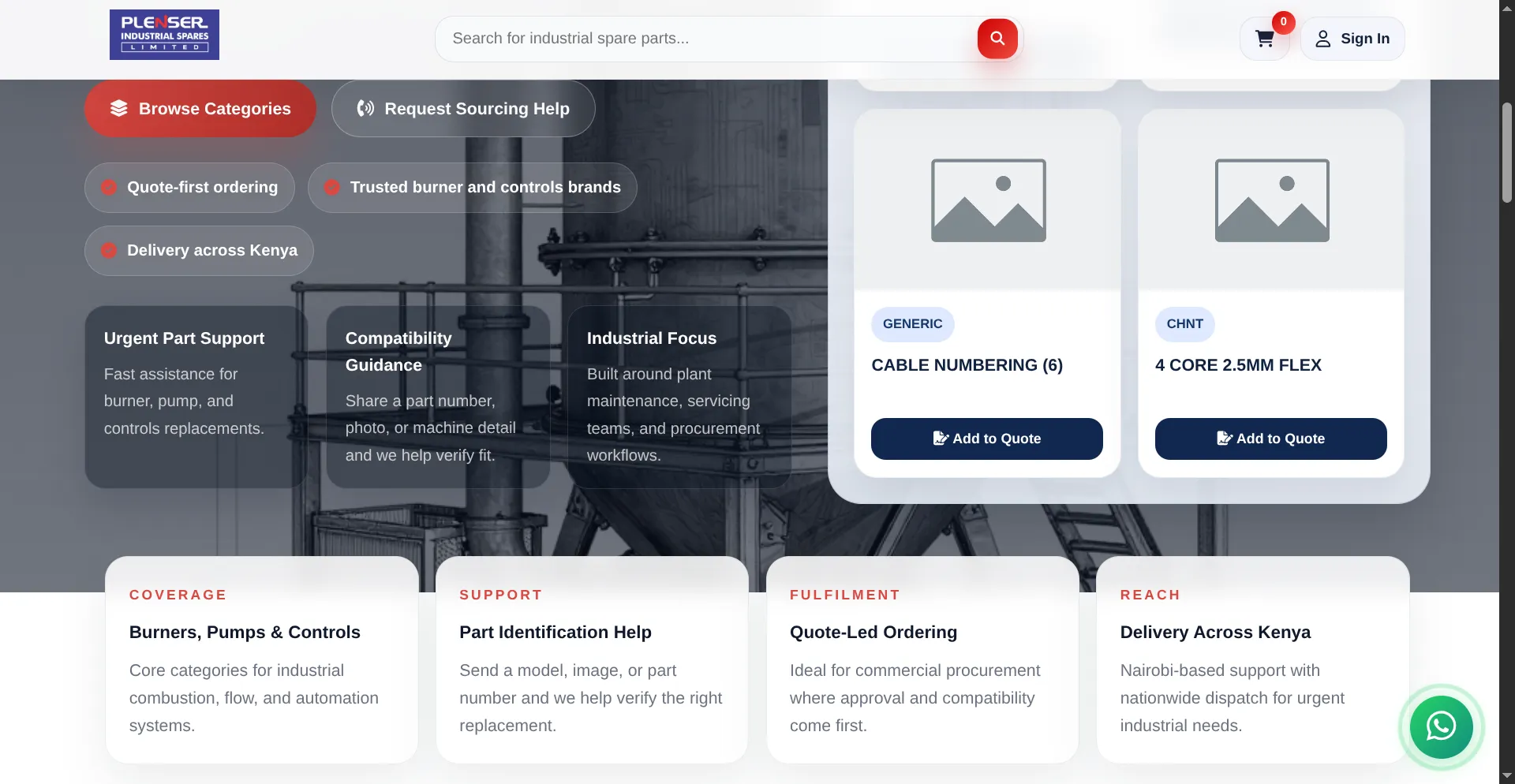 Plenser Industrial Spares Ecommerce Website gallery image 5